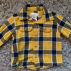 Boys 18 months yellow flannel